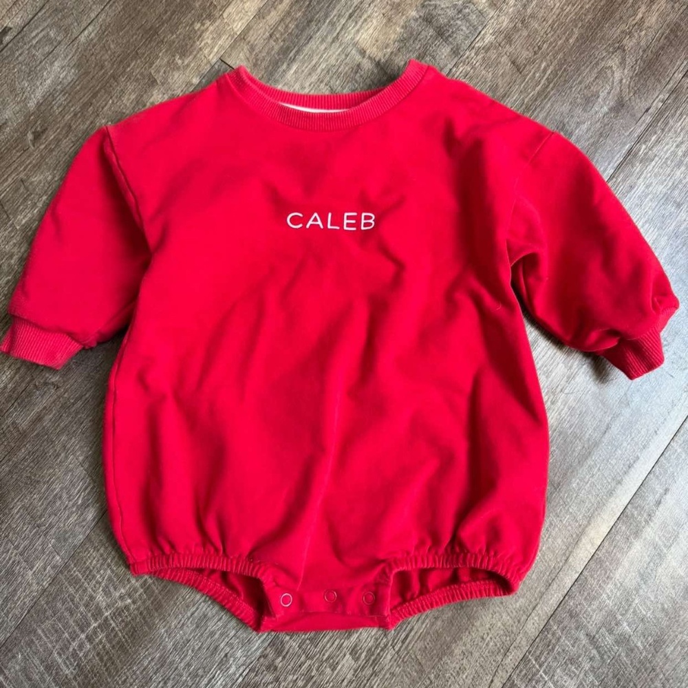 Caden Lane "Caleb" Bubble Sweatshirt Romper